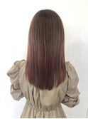 深みピンクの秋ヘア