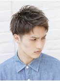 サイドパート/ツーブロック/ブラウン