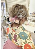 ショートヘアの方のアップスタイル×袴★