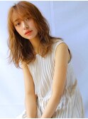 レイヤーカット オータムカラー マロンベージュ