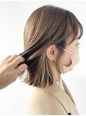 イヤリングカラー×グレージュ