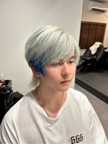 ノア(noah.)&nbsp;白とブルーのコントラスト　/メンズウルフ