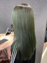 ペレ 栄店(PELE) デザインカラー/レイヤーカット/ウェットヘア/オリーブベージュ