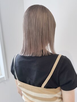 ゴーズゴードットビー 吉祥寺(go s go .b) ボブ/切りっぱなしボブ/ブリーチ/ミルクティーベージュ/吉祥寺