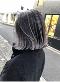 白髪ぼかし脱白髪染めミディアムレイヤー40代50代60代♪