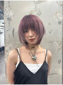 レイヤーボブ×パープルピンク