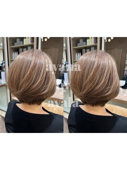 気になる白髪が味方に！染めるたび透明感が増す。白髪が伸びてきても気になりにくい理想のカラーを叶える◎