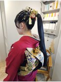 黒髪ストレートアレンジ