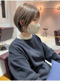 *滝田*マロンベージュくすみベージュフェザーショート吉祥寺
