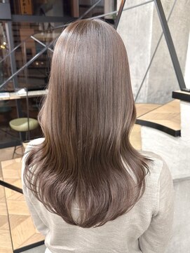 ミリ(mm) レイヤーカット アンバーベージュ カラー 韓国 髪質改善 仙台