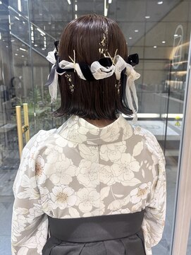 ゼスト フィーノ(ZEST fino) [あやか]ボブアレンジ×リボン