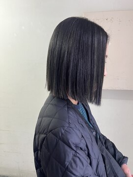 ネオリーブアイム 横浜西口店(Neolive aim) 切りっぱなしボブ　ぱつっとボブ　酸性ストレート