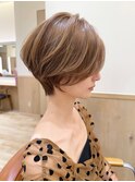 大人ナチュラル30代40代50代小顔ひし形ショート