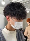 マッシュスパイラルパーマツイストスパイラル波巻きメンズ
