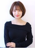 大人ショートボブダークブラウン