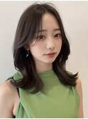 レイヤーカット韓国ヘア