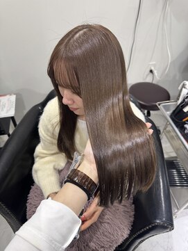 ♪ショコラベージュ_艶カラーお髪質改善