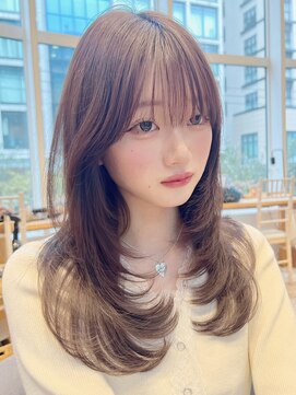 バイオレット 表参道店(Violet) 顔周りカットミディアムレイヤーハッシュカットシースルーバング