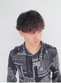 ルーズ波巻きスパイラルシャドウメンズパーマ