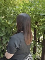 ペスカケイクリエイティブ(PESCA K-CREATIVE) 艶グレージュ×縮毛矯正グラデーションロング
