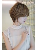 《30.40.50代》前下がりショートボブ×透明感カラー
