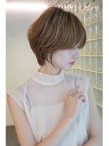 メモリーズ 表参道(Memories) 《30.40.50代》前下がりショートボブ×透明感カラー