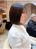 レイヤーボブ/ミルクティーベージュ/髪質改善/顔周り/錦糸町