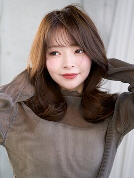 レノラ 髪質改善カラー 本町(LENORA) ハッシュカットハニーブラウンクラゲヘアミディアムレイヤー