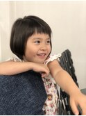 ショートボブ眉上バング