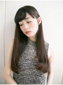 流しバング ナチュラルストレート★★