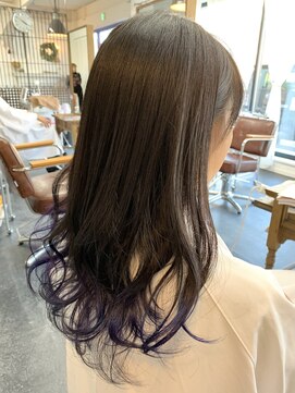 セットアップ 倉敷中庄店(SET-UP) グラデーションカラー　パープル　ブルー　インナーカラー