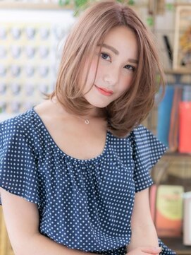 カバーヘア ブリス 大宮西口(COVER HAIR bliss) 外国人風オンブレオレンジカラー前下がりロブ大宮20代30代40代a!