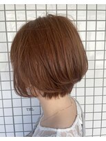 ヘアーアンドライフ ドア(hair&life Door)&nbsp;丸みショートボブ×ピンクベージュ