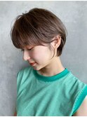 ナチュラルショート_ミニウルフテラコッタくすみブルー_ba338622