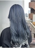 ブルーブラック/暗めグレージュ/ネイビー/暗髪/ハイトーンカラー