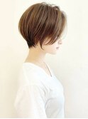 大人可愛い小顔ひし形クビレ丸み20代30代40代大人ショート(蘭)