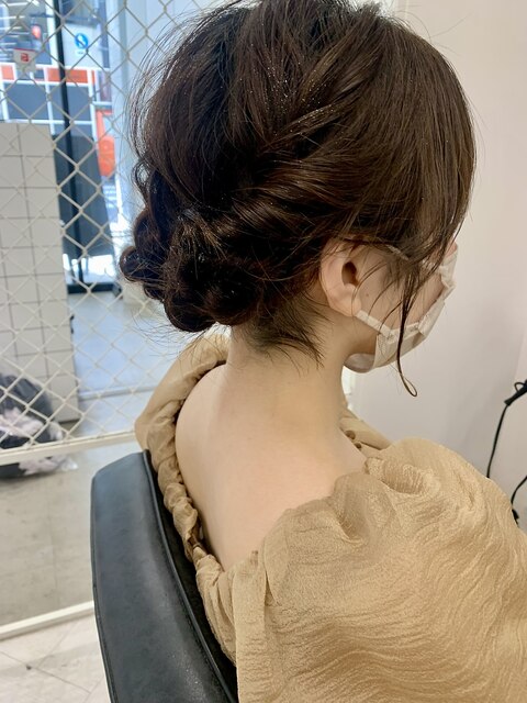 ツインお団子ヘアアレンジ　美由紀#八王子