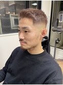 スキンフェード×グレージュカラー