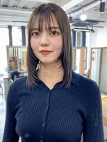 アクター(actor) 黒髪/ボブルフ/ネビージュ/小顔/ワンレン/前髪/ミディ/20代/30代