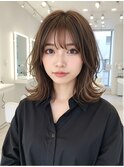 美髪/ワイドバング/レイヤーカット/くすみベージュ/新小岩駅