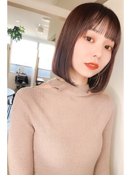 ヘアーズ ベリー 津福店(hairs BERRY) ★くびレイヤーエモージュ大人可愛い30代40代小顔似合わせカット