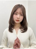 ミディアムレイヤー/レイヤーカット/顔まわりカット/ワンカール