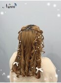 編みおろしハーフツイン