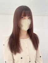 血色感アップうる艶ピンクブラウンヘア♪