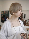 【ショートボブ/阿部達哉】ブリーチカラー/ハイトーンショート