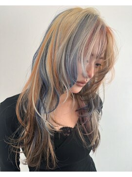 ワンズオゼ 渋谷(ONE's oze) ハイトーン/ダブルカラー/クラゲヘアー/オリーブグレー/小顔/