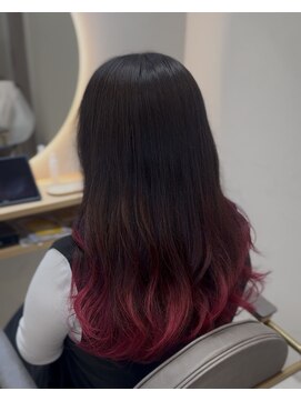 【isola】ブリーチ1回/グラデーションカラー/裾カラー/ロング