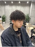 ショートツイスト大人パーマ