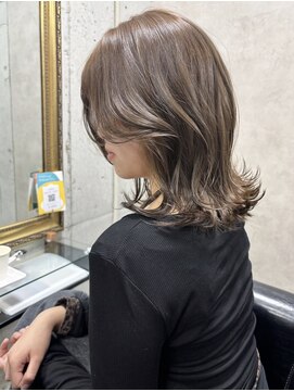 ルノン(LUNON) 暗めカラーグランマッシュデザインカラーフェイスフレーミング