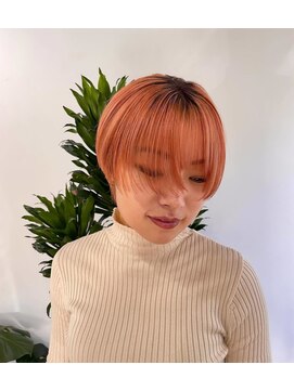 アワーズ 南青山(Our's) アプリコットオレンジ/ケアブリーチ/ハイトーンショート